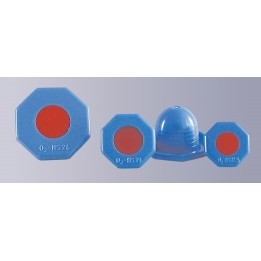 Achtkant-Deckelstopfen PE-HD blau rund für Sauerstoff-Flaschen NS34 VE 10 Stck.