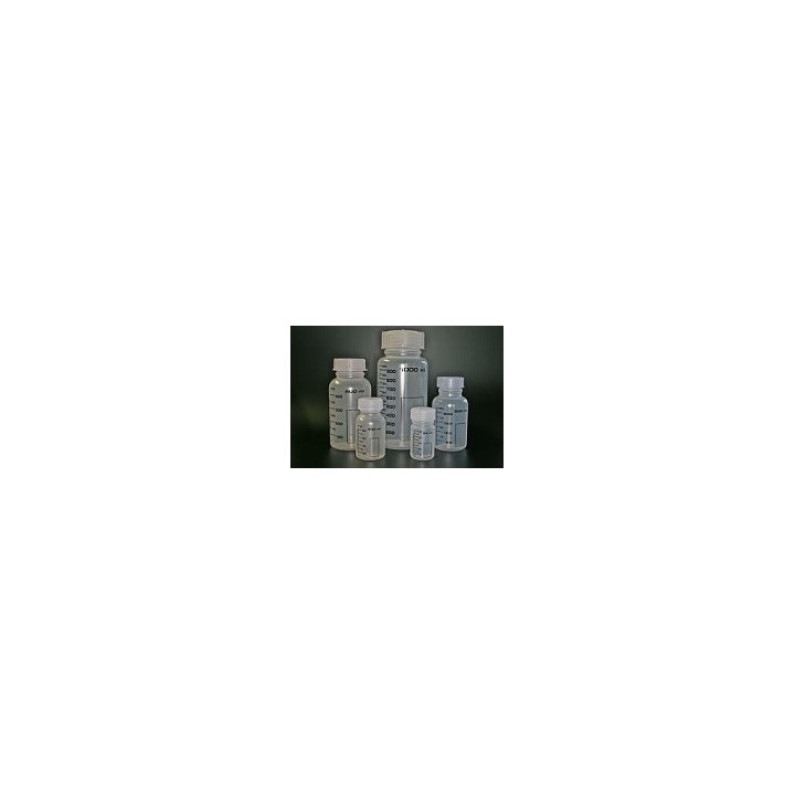 Wide mouth bottle PP 1000 ml with scale autoclavable with screw cap GL65