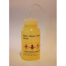 Sicherheitsspritzflasche "Benzin" 500 ml PE-LD weithals gelb VE 5 Stck.