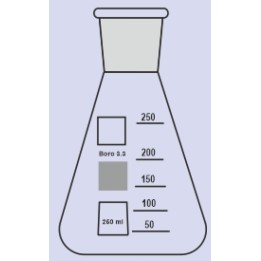 Erlenmeyer flask 150 ml borosilicate glass 3.3 NS 29/32 graduation