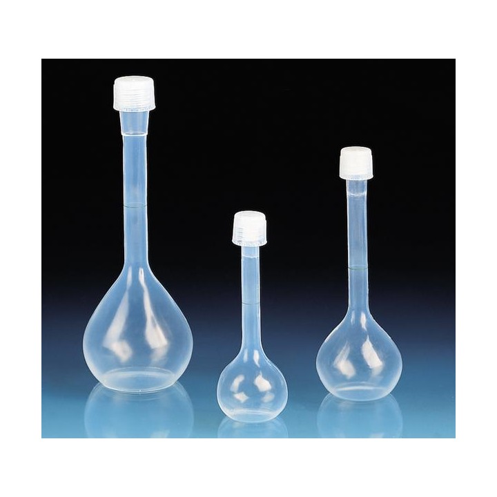 Volumetric Flask 50 ml PFA Class A Screw Cap GL 18, DE-M