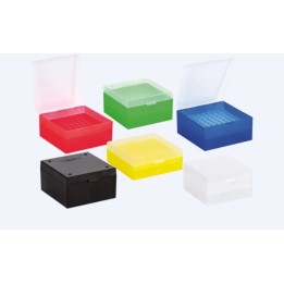 Kriobox PP niebieski, 81 krioprobówek, 133x133x52 mm | Hornik