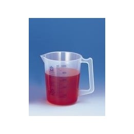 250 ml PP Measuring Beaker, Blue Graduation | Hornik