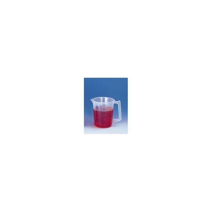 Kubek miarowy 250 ml PP, niebieska podziałka | Hornik