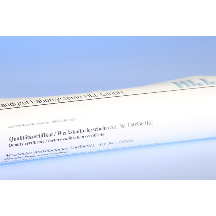 Calibration Certificate for Bulk Density Beakers | Hornik