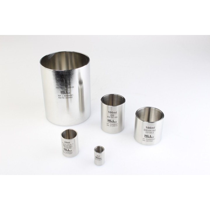 Messbecher Edelstahl für Schüttdichte 1000 ml ISO 6669:1995-09
