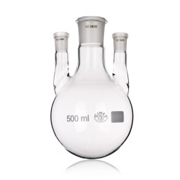 Dreihals-Rundkolben 500 ml, NS 29/32, 2 x NS 14/23 | Hornik