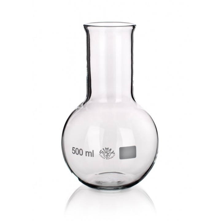 Stehlkolben 500 ml Borosilikatglas 3.3 Weithals Bördelrand