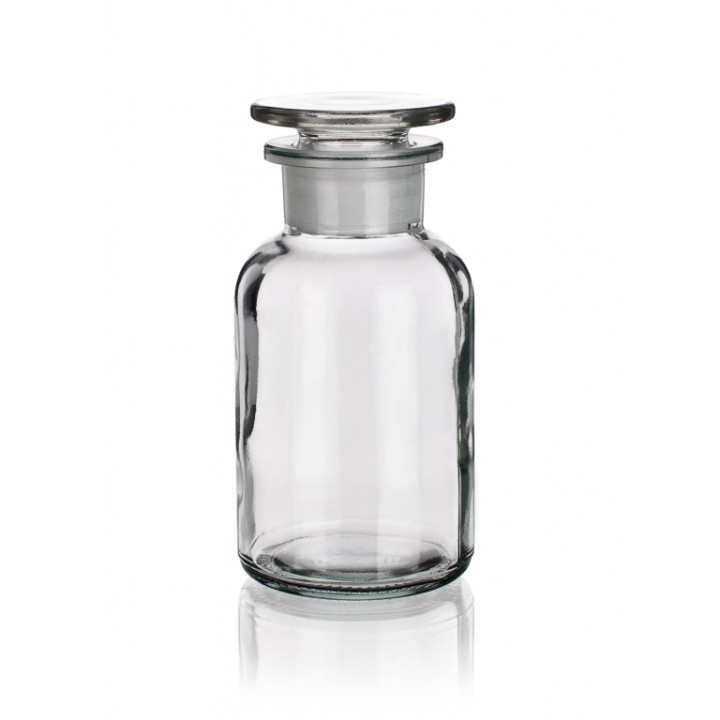 Butla laboratoryjna z korkiem szklanym szlifowanym szkło przezroczyste szerokoszyjna 100 ml