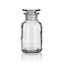 Weithals-Standflasche 250 ml Glas mit eingeschliffenem Stopfen Klarglas