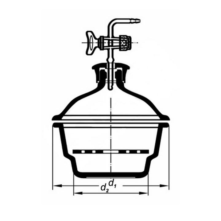 Vacuum desiccator Boro 3.3 DN 200 mm | Hornik