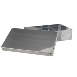 Instrumentenschale mit Deckel 18/10, 180x90x30 mm | Hornik