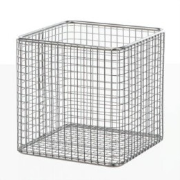 Drahtkorb 18/10 E-Poli 120x120x100 mm | Hornik