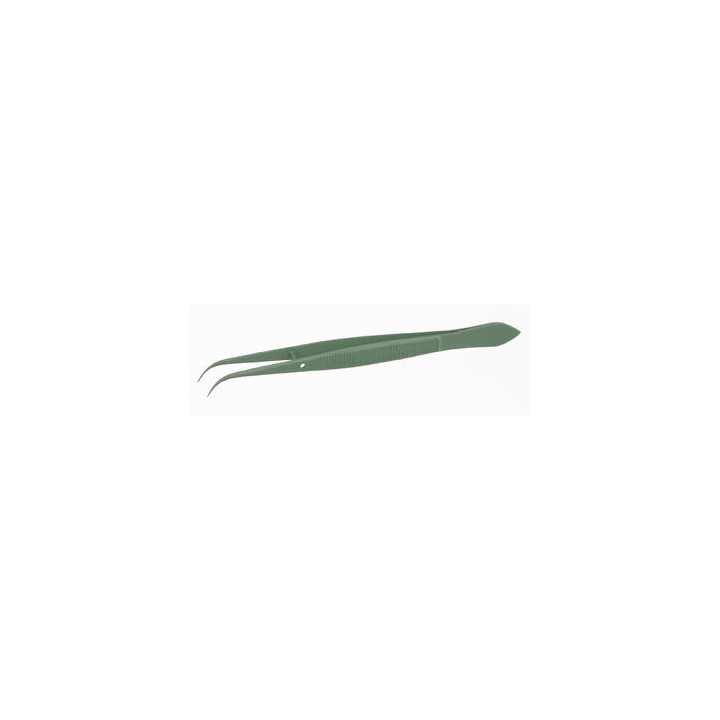Tweezers with Guide Pin, PTFE, Curved, Pointed | Hornik