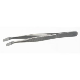 Deckglaspinzette 18/10 Stahl, gebogen 105mm | Hornik