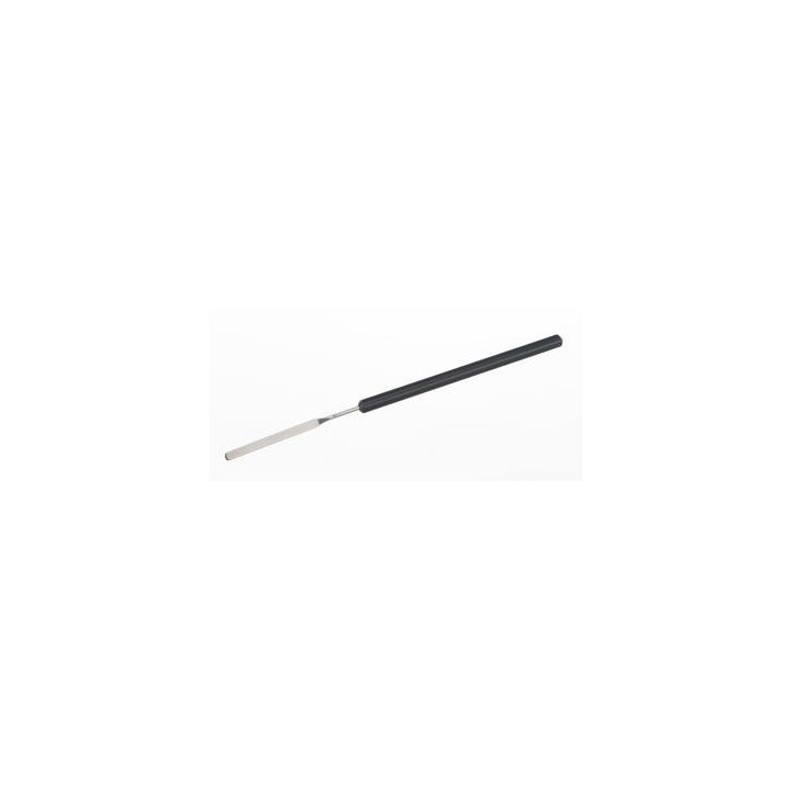 Mikrospatel 18/10 Stahl, PVC-Griff, 160x5 mm | Hornik