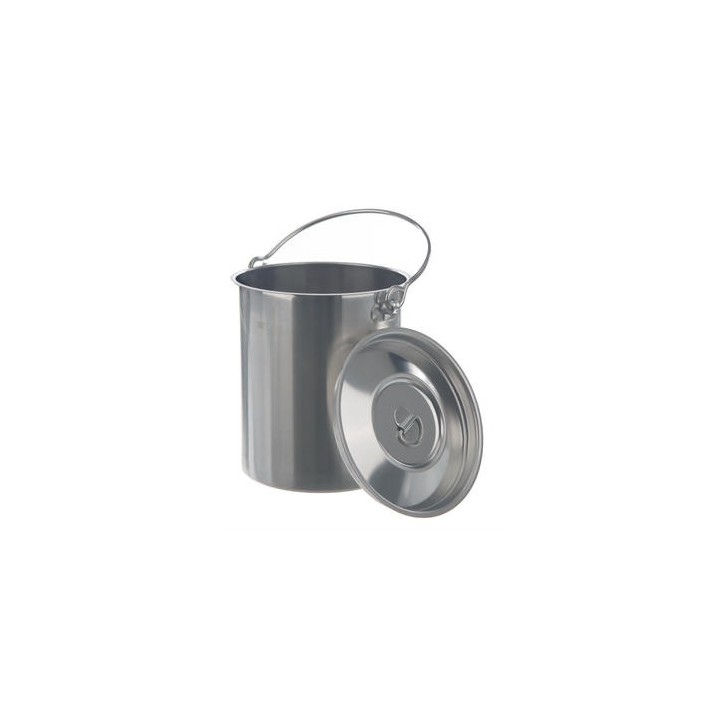10L transport container, lid and handle, 18/8 steel | Hornik
