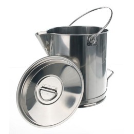 Graduated 15L measuring jug 18/10 steel | Hornik