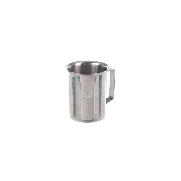 100 ml Cup with Rim and Handle, 18/10 Steel | Hornik
