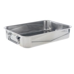 18/10 Steel Bowl, 2 Handles, 250x180x70 mm | Hornik