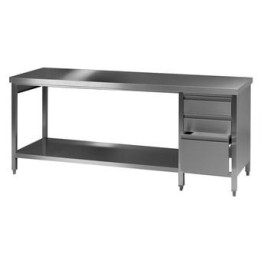 Laboratory Work Table 3, 18/10 Steel, 3000x750x900 mm | Hornik