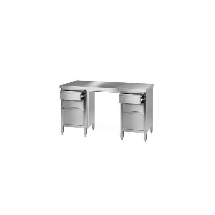 Laboratory Work Table 4, 18/10 Steel, 2500x750x900 mm | Hornik
