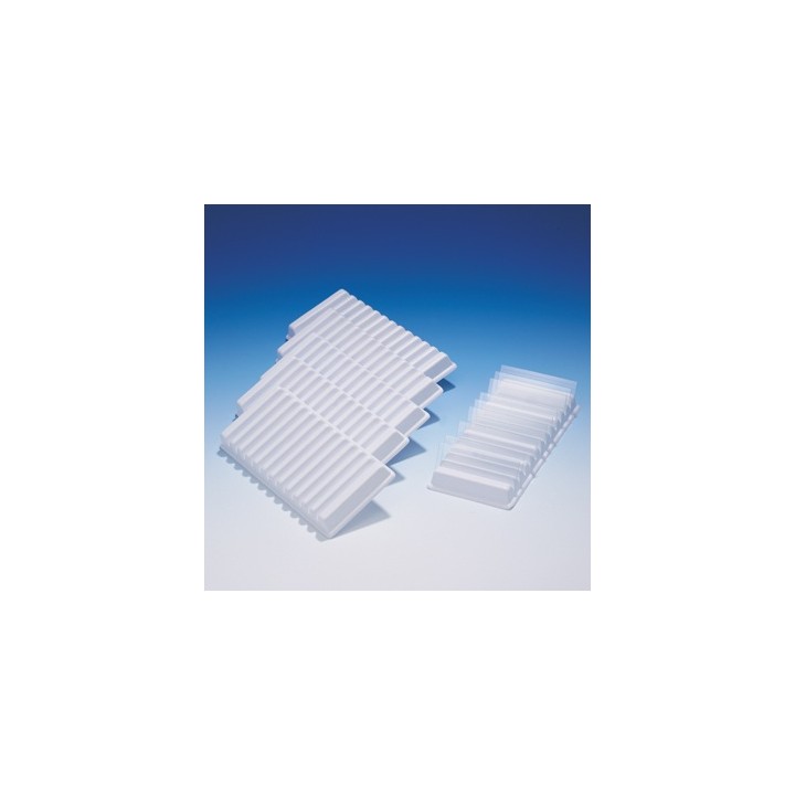 Objektträgerhalter für 12 Objektträger 76x26 mm Polystyrene B 86 xL 178xH 19 mm VE 6 St.