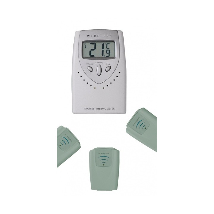Mehrkanal-Funkthermometer -20...+60:0,1°C | Hornik