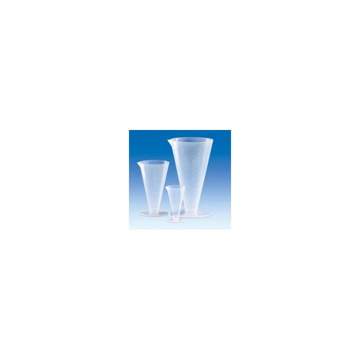 Konischer Messbecher 250 ml PP erhabene Skala breiter Fuß VE 10 Stck.