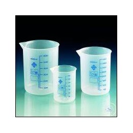 Griffinbecher 500 ml PP, Ausguss, blaue Skala | Hornik