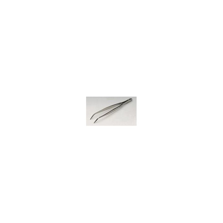 Stainless steel 18/10 tweezers, bent, 115 mm | Hornik