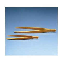 Blunt elastic yellow POM tweezers, 145 mm, 50 pcs | Hornik