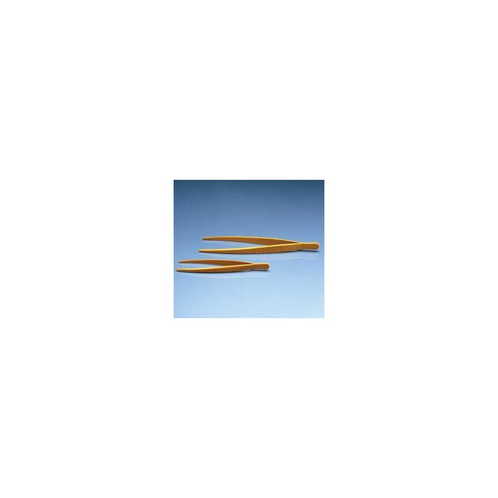 Pinzette POM stumpf, elastisch, gelb, 180 mm | Hornik