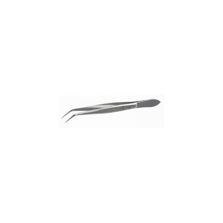 PTFE-Coated Tweezers 105 mm, Bent, Pointed | Hornik