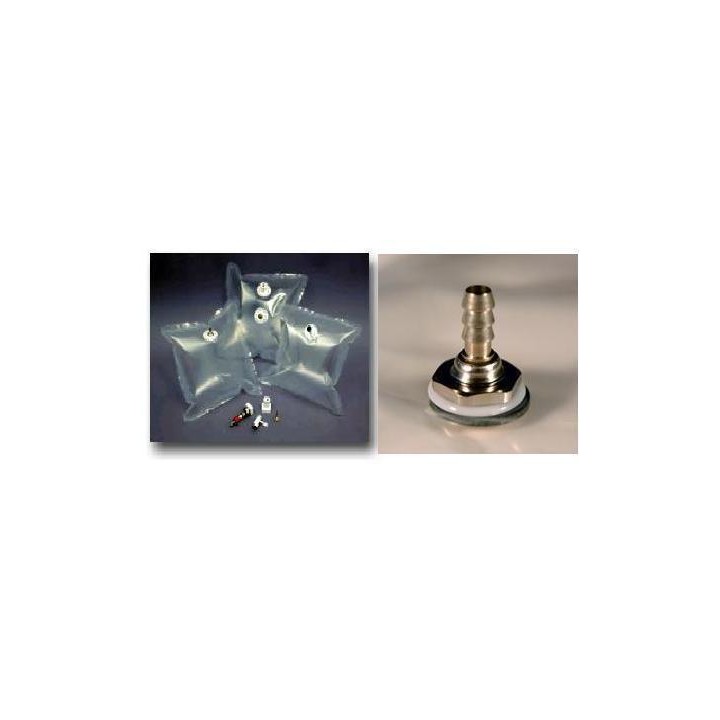 Gasprobenbeutel 125L Tedlar 91x91 cm, Ni-Messing | Hornik