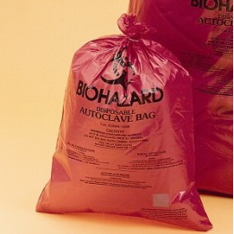 Red PE Biohazard Disposal Bag 1,5 L | Hornik