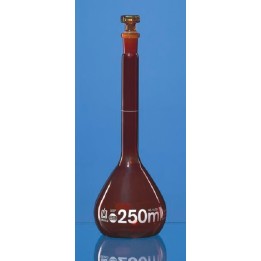 Messkolben 200 ml Boro 3.3 braun, NS 14/23 | Hornik