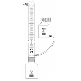 Eudiometer 600 ml mit Glashahn, DIN 38414-8 | Hornik