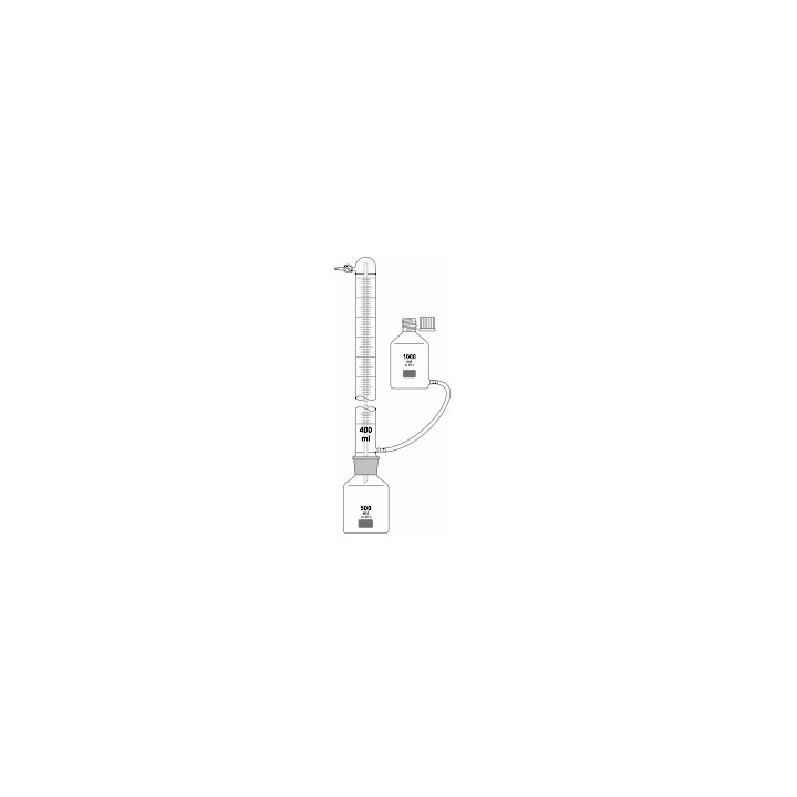 Eudiometer 600 ml mit Glashahn, DIN 38414-8 | Hornik
