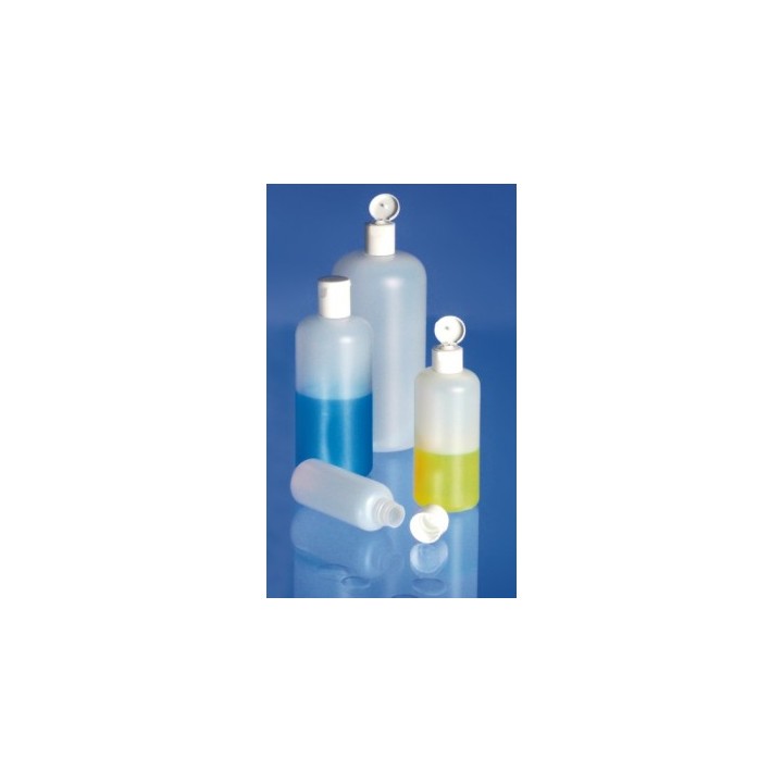 PE-HD 100 ml Round Bottle with Flip Cap | Hornik