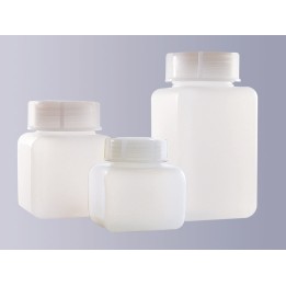 Butelka czworokątna szerokoszyjna PE-HD 500 ml bez zakrętki GL 65