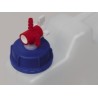 Venting screw cap for space-saving canister
