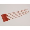 Plomba SampleSafe PP/metalowa czerwona LxØ 260 x 2 mm op. 100 szt.