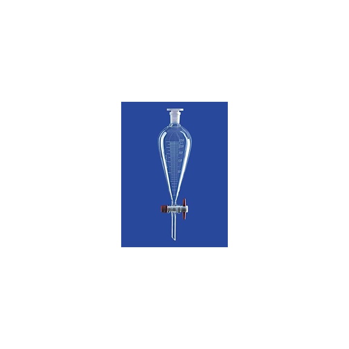 Rozdzielacz Squibba szkło borokrzem 100 ml kurek PTFE skalowany NS 19/26 op. 2 szt.