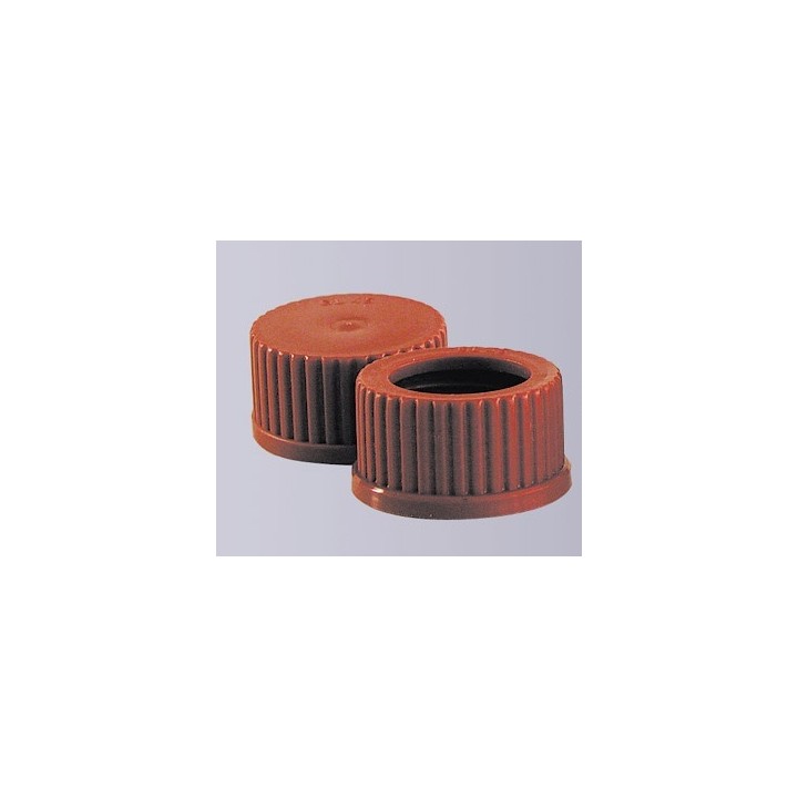 Screw cap GL18 PBT red with seal temperature resistance 180°C pack 5 pcs.