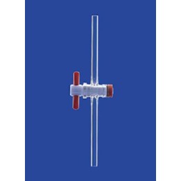 Jednodrożny zawór kulowy kranik PTFE NS12,5 otwór 1,5 mm op. 10 szt.