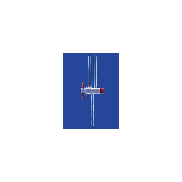 2-way stopcock with PTFE plug Duran NS14,5 bore 2,5 mm