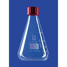 Erlenmeyerkolben 1000 ml Duran Schraubkappe GL32 rot Teilung VE 10 Stck.