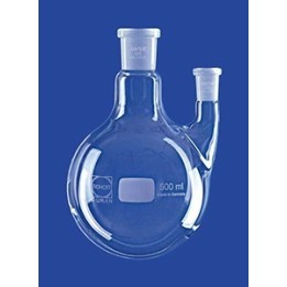 Zweihals-Rundkolben 2000 ml Seitenhals parallel Duran Mitte NS29/32 Seite NS29/32