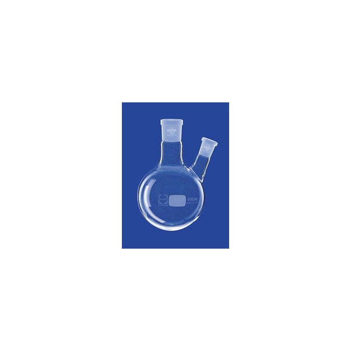 Two-neck round-bottom flask 1000 ml side neck angled Duran center NS24/29 side NS19/26